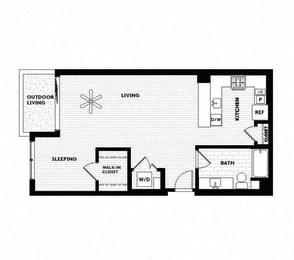 Vinz on Fairfax Apartments in Los Angeles, California F2 Floor Plan